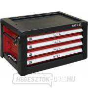 Műhelyszekrény 4 fiókos 690x465x400mm piros gallery main image