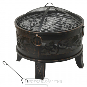 SANTORIN réz patinás kandalló fedővel gallery main image