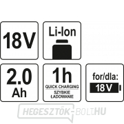 Tartalék akkumulátor 18 V Li-ion 2,0 AH (YT-82782, YT-82788, YT-82826, YT-82804) Előnézet 