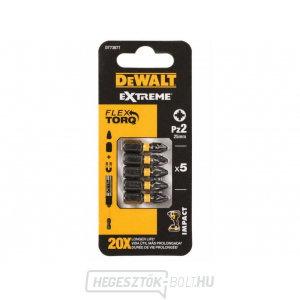 DEWALT 5 RÉSZES PZ2 25 mm-es, EXTRÉM TORZIÓS BETŰ KÉSZLET DT7387T gallery main image
