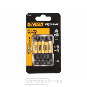 DEWALT bitkészlet 5 DB 57 mm-es TORX 40 EXTREME TORSION DT7399T gallery main image