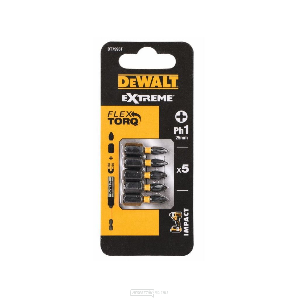 DEWALT 5 RÉSZES PH1, 25 mm-es, EXTRÉM TORZIÓS FÉRSZETET DT7993T