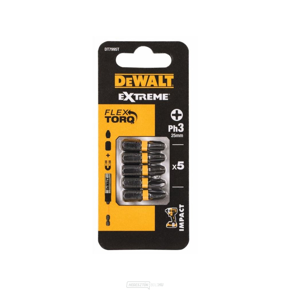 DEWALT 5 DARABOS PH3 25 mm-es EXTRÉM TORZIÓS FÉRSZETET DT7995T