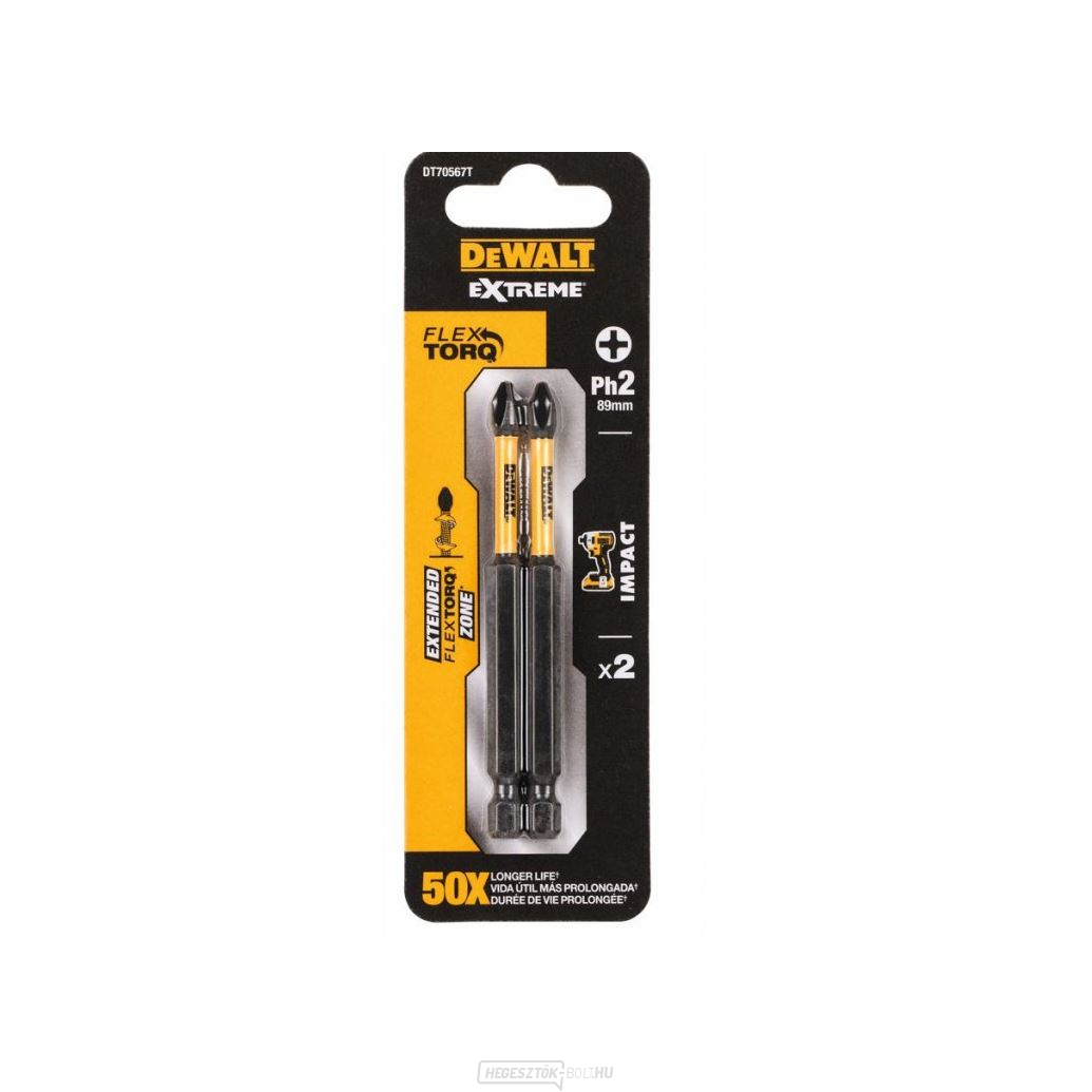 DEWALT 2 RÉSZES PH2 X 89MM TORZIÓS ÜTŐFÉL KÉSZLET DT70567T
