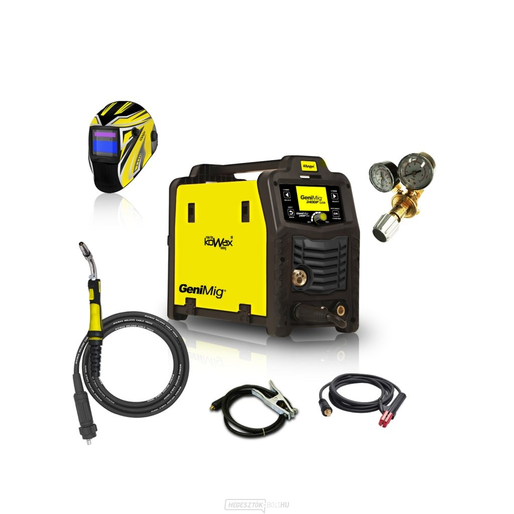 KOWAX GeniMig®240DP LCD SET 1a + égő 4m + kábelek 3m + szelep + burkolat