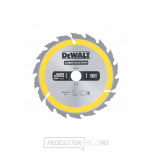 Dewalt fűrészbontó penge 165x20mm 18 fogú ATB 20° 2,4mm vágási szélesség