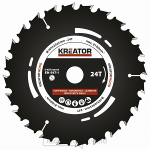 KREATOR KRT020304 - Fűrészlap merülőfűrészekhez 165mm, 24T gallery main image