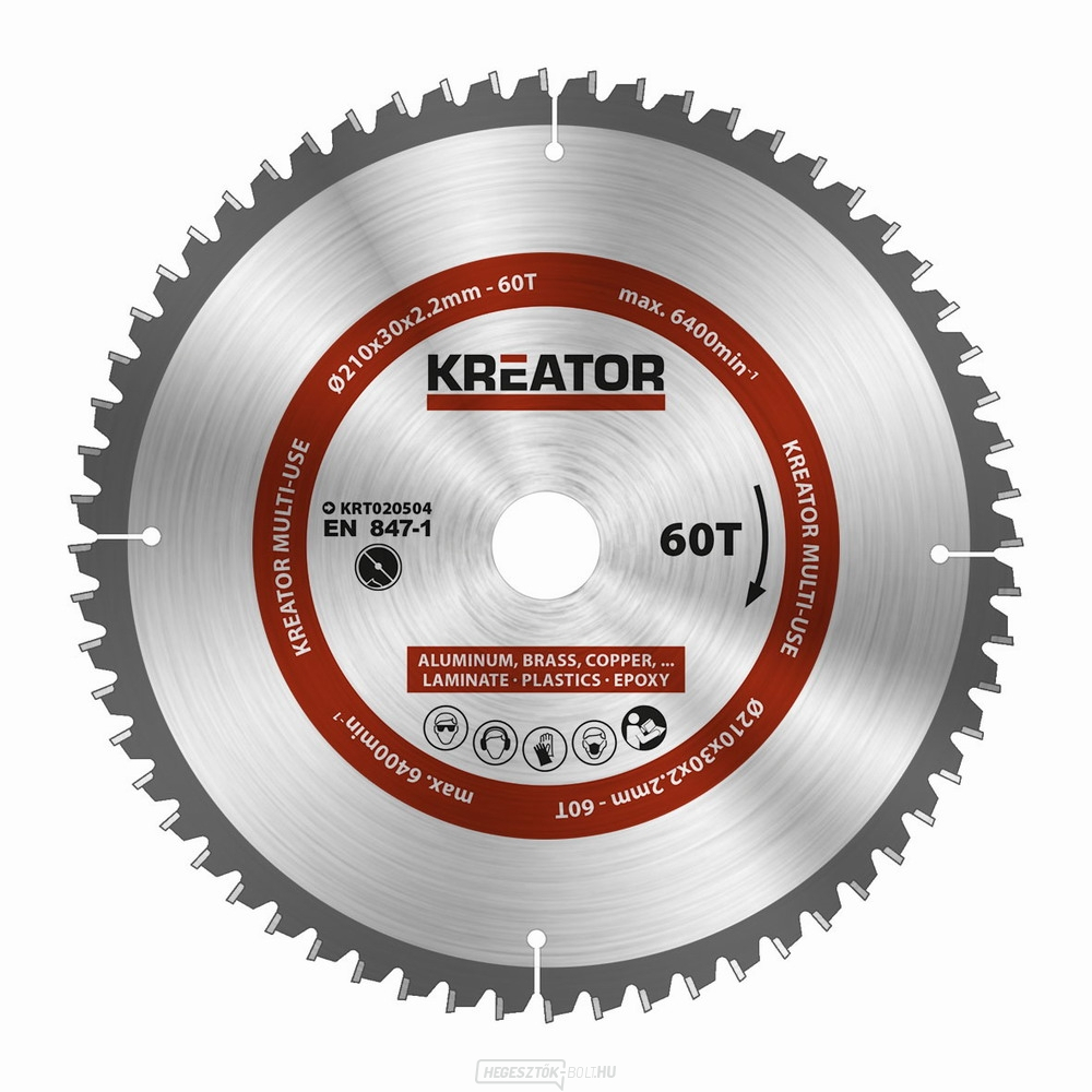 KREATOR KRT020504 - Univerzális fűrészlap 210mm, 60T
