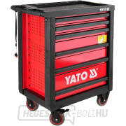 YATO Mobil műhelyszekrény 6 fiókos piros Előnézet 