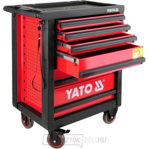 YATO Mobil műhelyszekrény 6 fiókos piros