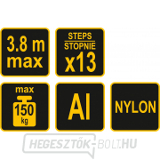 Yato teleszkópos létra 13 lépcsős 3,8 m, teherbírása 150 kg náhled