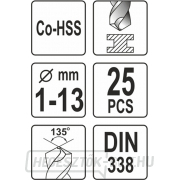 Yato Fém fúrókészlet 25 db HSS-COBALT 1-13mm Előnézet 