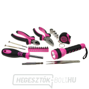Női rózsaszín szerszámkészlet LADY - fogó, bit, zseblámpa, mérő, 23 részes Női rózsaszín szerszámkészlet LADY - fogó, bit, zseblámpa, mérő, 23 részes gallery main image