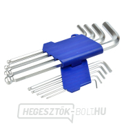 GEKO L-kulcsok imbusz, 9 db-os készlet, 1,5-2-2,5-3-4-5-6-8-10mm, labdával, 190mm GEKO L-kulcsok imbusz, 9 db-os készlet, 1,5-2-2,5-3-4-5-6-8-10mm, labdával, 190mm gallery main image