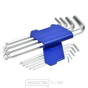 GEKO L-kulcsok imbusz, 9 db-os készlet, 1,5-2-2,5-3-4-5-6-8-10mm, labdával, 190mm GEKO L-kulcsok imbusz, 9 db-os készlet, 1,5-2-2,5-3-4-5-6-8-10mm, labdával, 190mm gallery main image