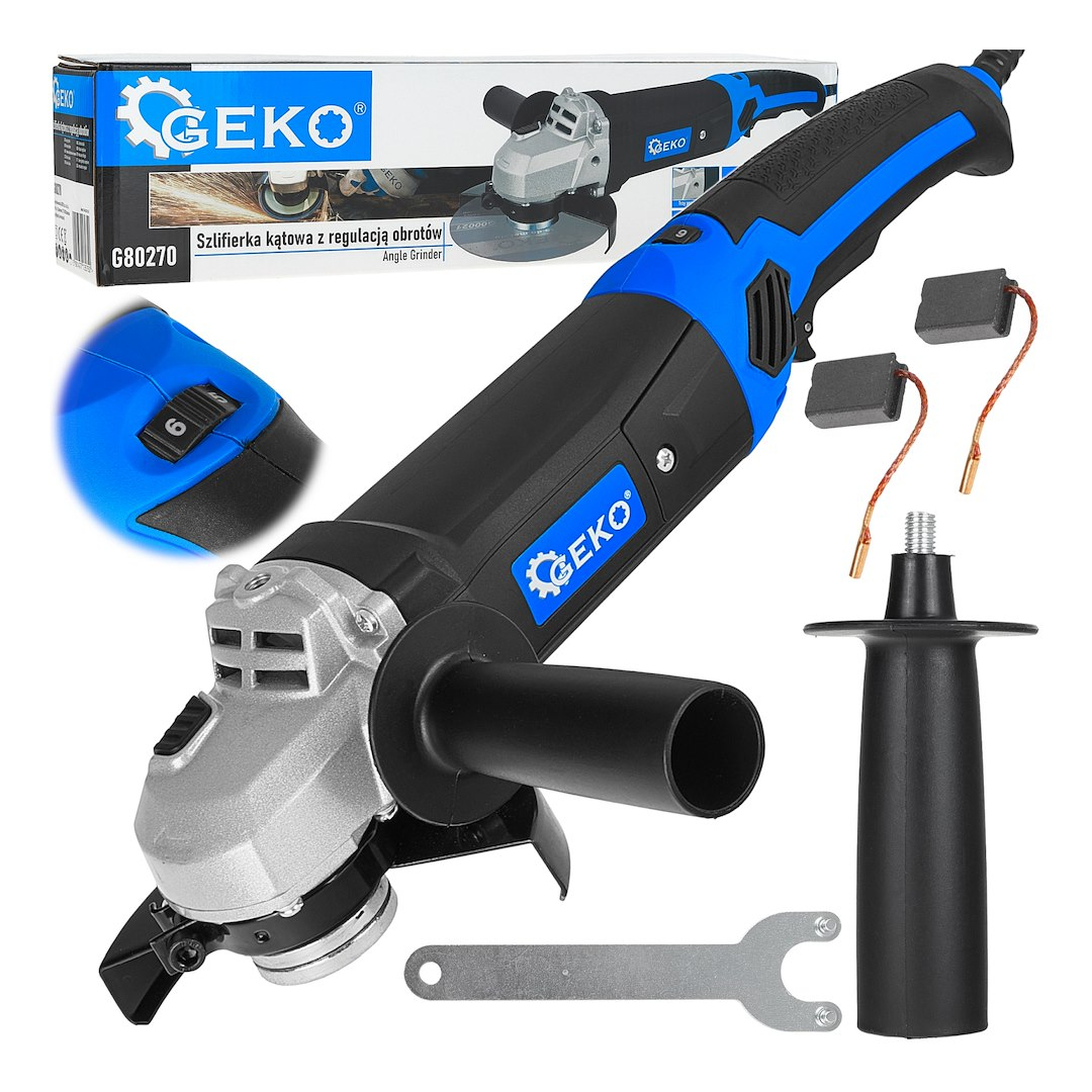 GEKO Sarokcsiszoló 125 mm sebességszabályzóval, hosszú nyéllel