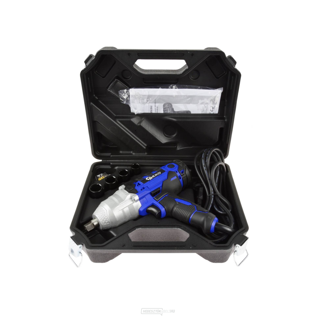 Ütőkulcs GEKO elektromos 1/2" 720 Nm, 450W, tartozékokkal
