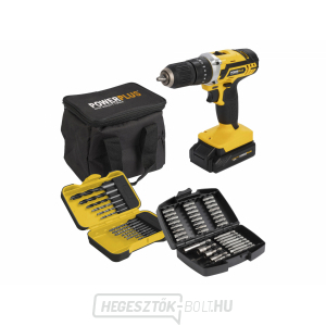 POWERPLUS POWX00840 - Akkus ütvecsavarozó/fúró 20V LI-ION 2BAT plusz 53 tartozék gallery main image
