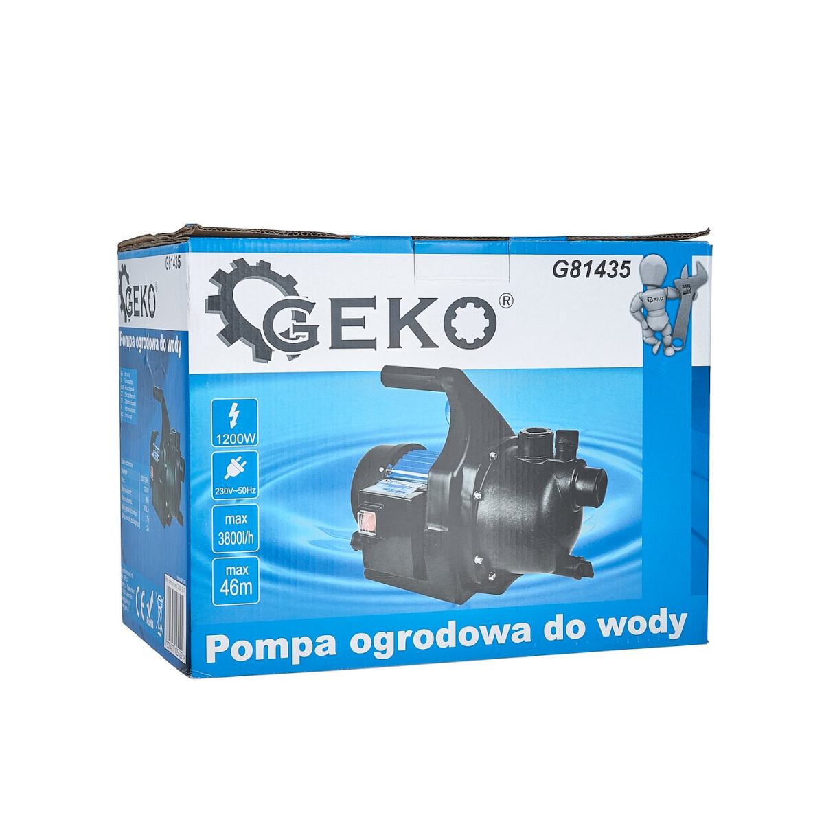 GEKO kerti szivattyú 1200W, 3800 l/óra Előnézet 