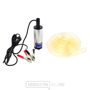 GEKO Mini dízel szivattyú, 12V, 12l/perc, átmérő 37mm, 40W, tömlő 3m gallery main image