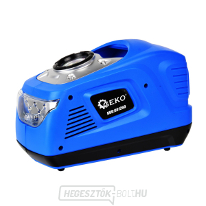 GEKO Mini kompresszor 12V/230V 100W akkumulátorral