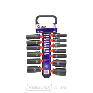 GEKO készlet 13 db hosszú ütközőaljzatból, 1/2 GEKO készlet 13 db hosszú ütközőaljzatból, 1/2