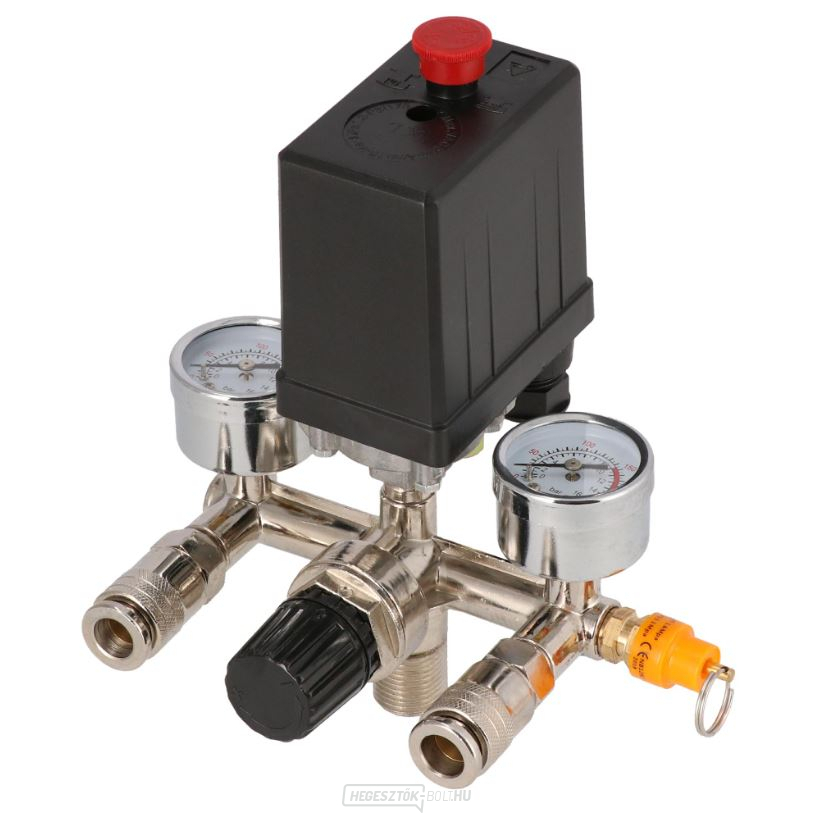 Airpress Reduction + nyomáskapcsoló + 2 gyorscsatlakozó