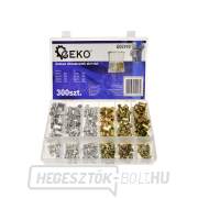 GEKO Nut szegecsek - szegecsanyák, M3 - M10, lapos fejű, acél és alumínium, 300 db-os készlet. gallery main image