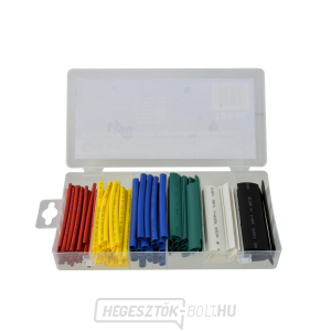 GEKO zsugorcső, hossz 80 mm, többféle méret, 128 db-os készlet GEKO zsugorcső, hossz 80 mm, többféle méret, 128 db-os készlet gallery main image