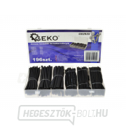GEKO Zsugorcsövek - csövek, fekete, hossza 95 mm, 196 db-os készlet. gallery main image