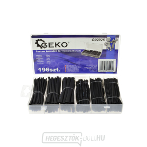 GEKO Zsugorcsövek - csövek, fekete, hossza 95 mm, 196 db-os készlet. GEKO Zsugorcsövek - csövek, fekete, hossza 95 mm, 196 db-os készlet. gallery main image