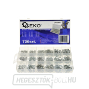GEKO Flexibilis alátétek - rugós és legyező alakú, többféle méretű, horganyzott - 720 db-os készlet. GEKO Flexibilis alátétek - rugós és legyező alakú, többféle méretű, horganyzott - 720 db-os készlet. gallery main image