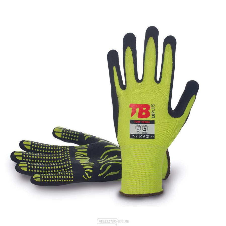 ZEBRA munkakesztyű bevonatos TB 700F, fekete-sárga, 10-es méret ZEBRA munkakesztyű bevonatos TB 700F, fekete-sárga, 10-es méret gallery main image