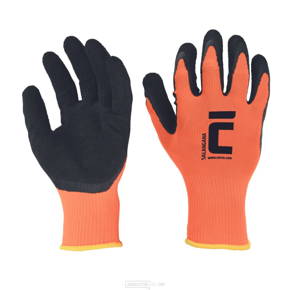 SALANGANA bevonatos munkakesztyű, narancs, 10-es méret