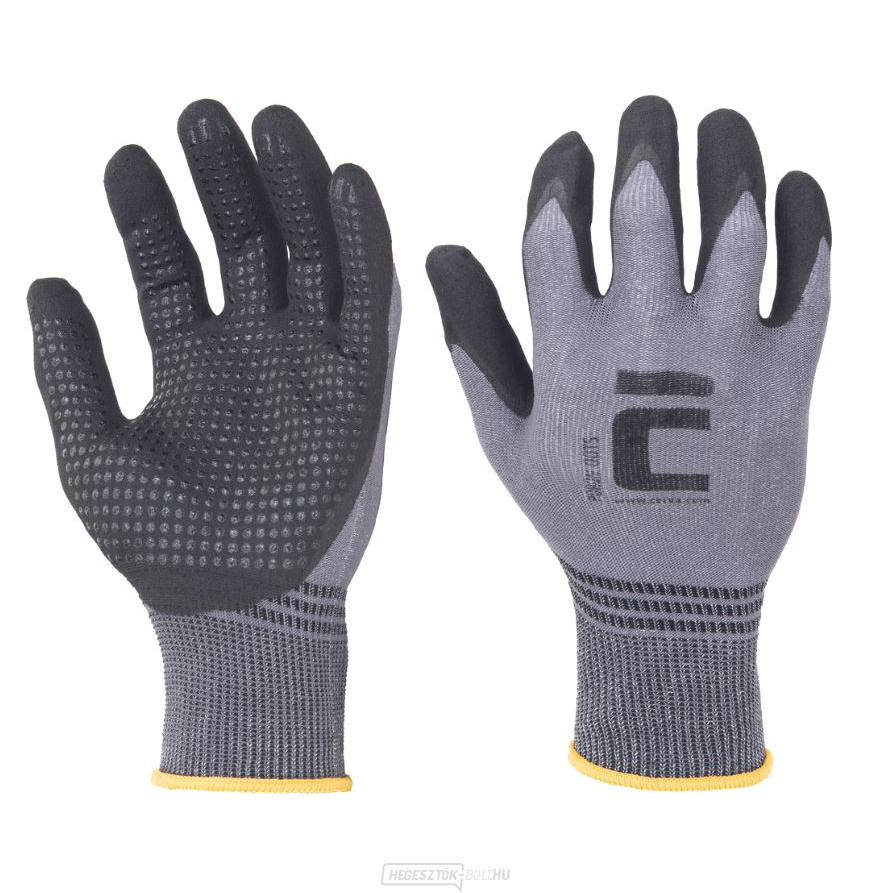 POZON DOTS bevonatos munkakesztyű, szürke, 10-es méret POZON DOTS bevonatos munkakesztyű, szürke, 10-es méret gallery main image