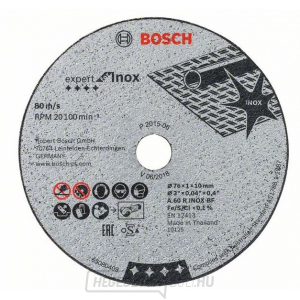 Bosh Cutting Disc Expert For Inox on Steel, 76mm, 5 db gallery main image