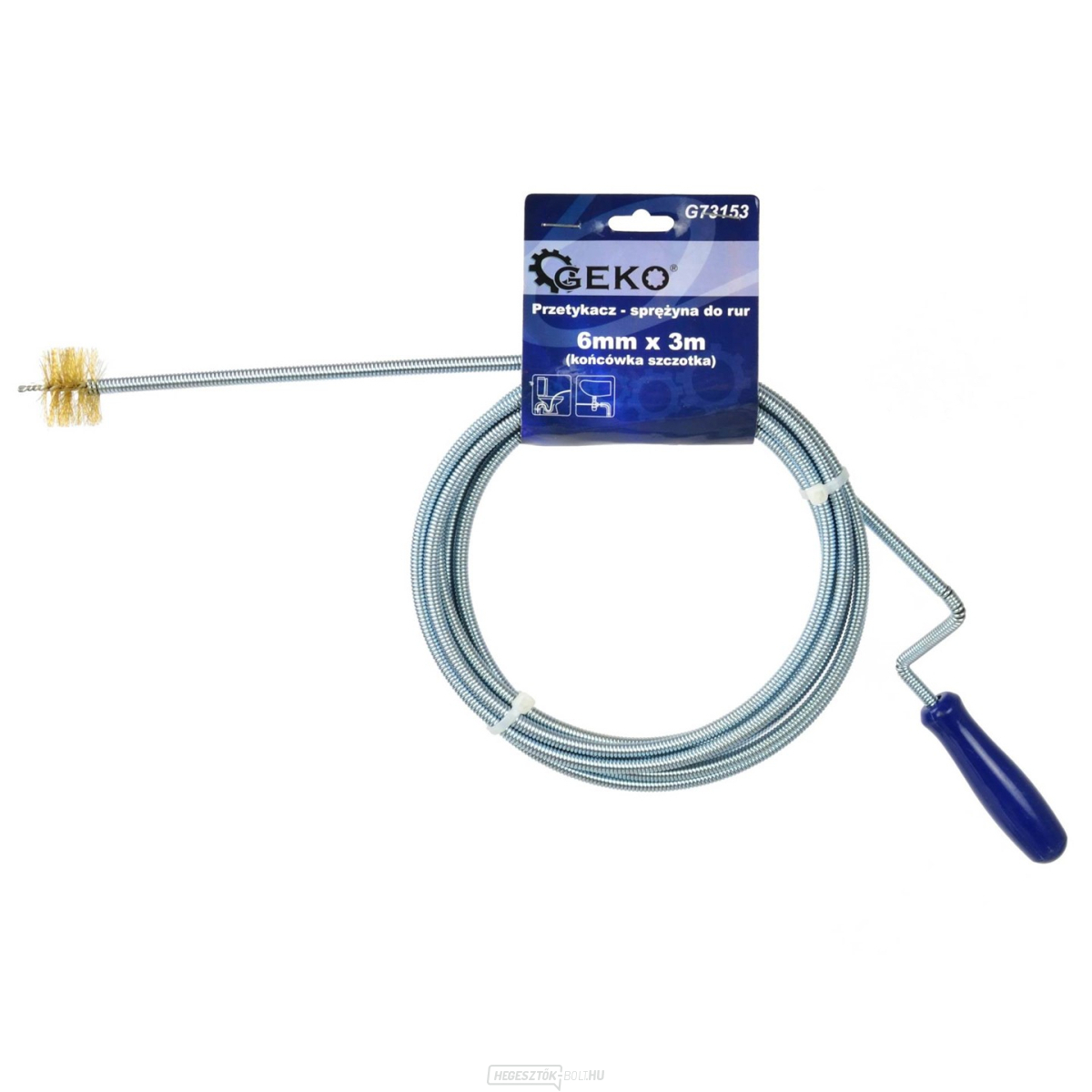 GEKO Nyújtótoll hulladéktisztításhoz, 3m x O 6mm, ecsettel a végén GEKO Nyújtótoll hulladéktisztításhoz, 3m x O 6mm, ecsettel a végén gallery main image