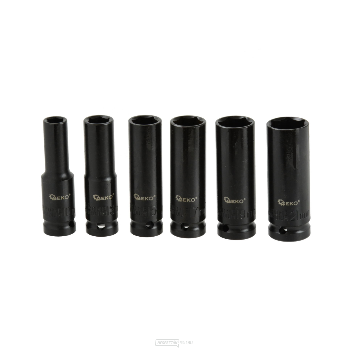 GEKO ütőfejek készlet 6 db-os, 1/2" 10-21 mm, hossz 77 mm