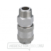 Gyorscsatlakozós légcsatlakozó dugaszolóaljzat külső menettel, G-3/8 Gyorscsatlakozós légcsatlakozó dugaszolóaljzat külső menettel, G-3/8