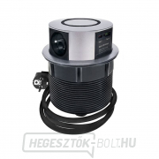 Solight 3z + USB A+C + vezeték nélküli 10 W-os kihúzható aljzatblokk, kör alakú, hosszabbító 2 m, 3 x 1,5 mm2 gallery main image