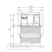 Solight 3z + USB A+C kihúzható aljzatblokk, 2m, fekete náhled