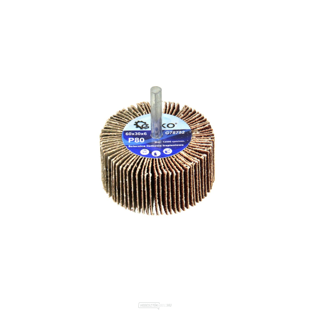 GEKO Csiszolókorong szárral, 60x30x6 mm, P80 GEKO Csiszolókorong szárral, 60x30x6 mm, P80 gallery main image