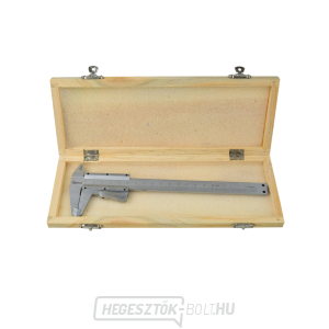 GEKO Fém csúszó mérleg, 0-150mm x 0,02, fadoboz GEKO Fém csúszó mérleg, 0-150mm x 0,02, fadoboz gallery main image
