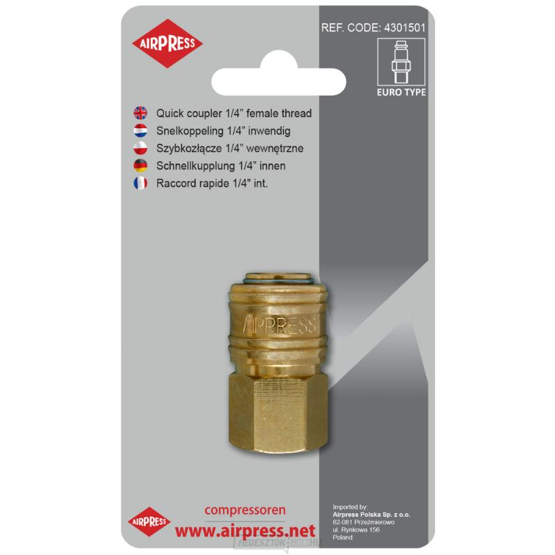 AIRPRESS Gyorskioldó belső menet 1/4