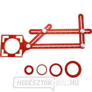 Fém sablon szögek és pozíciók átviteléhez lokátorral, karokkal 25x12mm Előnézet 
