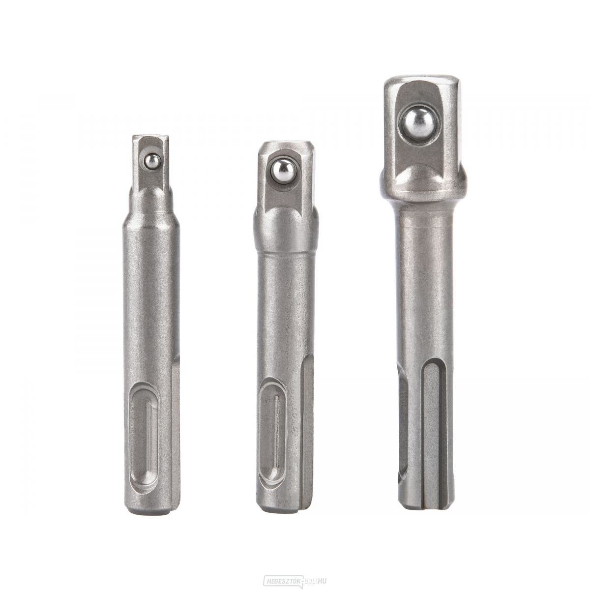 3 db-os adapterkészlet SDS PLUS-tól négyzetig, 1/4"-3/8"-1/2", CrV