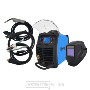 Sherman Synergic inverteres hegesztő DIGIMIG 210 LCD DOUBLE PULSE + MIG zseblámpa + kábelek + motorháztető V7A