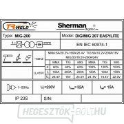 Sherman Synergic inverteres hegesztő DIGIMIG 207 EASYLITE + 3m-es pisztollyal + 2m-es kábellel + kefével Sherman Synergic inverteres hegesztő DIGIMIG 207 EASYLITE + 3m-es pisztollyal + 2m-es kábellel + kefével náhled