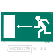 Menekülési kijárat balra 210x123mm - műanyag lemez Menekülési kijárat balra 210x123mm - műanyag lemez gallery main image