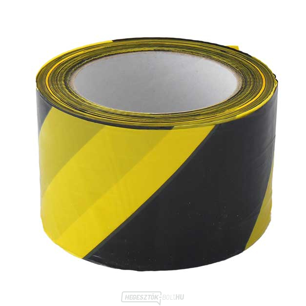 Figyelmeztető szalag 70mm/200m - sárga/fekete
